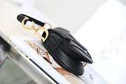 Dior Mini Saddle Bag Black Grained Leather M0447 Size 21x18x5cm - 6