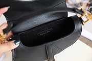 Dior Mini Saddle Bag Black Grained Leather M0447 Size 21x18x5cm - 5