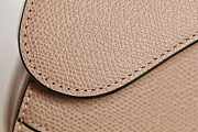 Dior Mini Saddle Bag Beige Grained Leather M0447 Size 21x18x5cm - 3