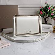 Bvlgari Serpenti Diamond Blast Shoulder Bag White 287465 size 24 cm - 5