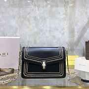 Bvlgari Mini Serpenti Diamond Blast Shoulder Bag Black size 17 x 11 x 5 cm - 1