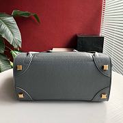 Celine Luggage Bag Grey Drummed Calfskin Golden Zip Size 27cm - 4