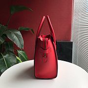 Celine Luggage Bag Red Drummed Calfskin Golden Zip Size 27cm - 6