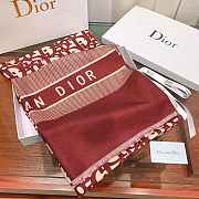 Dior Scarf 004 Red Size 180 x 65 cm - 6
