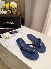 Chanel Denim Chain Flip-Flops - 4