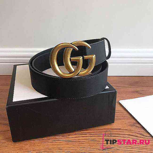 Gucci Leather belt with Double G buckle black 3.8 cm - 1
