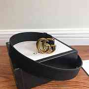 Gucci Leather belt with Double G buckle black 3.8 cm - 5