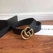 Gucci Leather belt with Double G buckle black 3.8 cm - 4