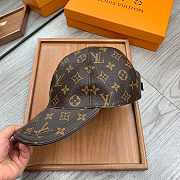 Louis Vuitton Leather Monogram Pattern Hat Brown - 6