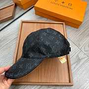 Louis Vuitton Leather Monogram Pattern Hat Black - 4