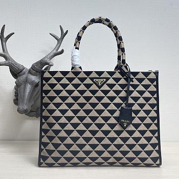 Prada Large Symbole jacquard fabric handbag - 1BA356 - 39x31x11cm