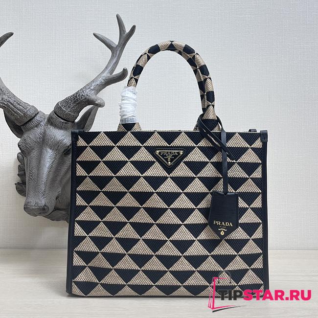  Prada Small Symbole jacquard fabric handbag - 1BA354 - 22x28x9cm - 1