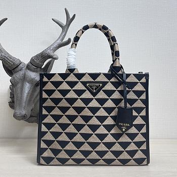  Prada Small Symbole jacquard fabric handbag - 1BA354 - 22x28x9cm