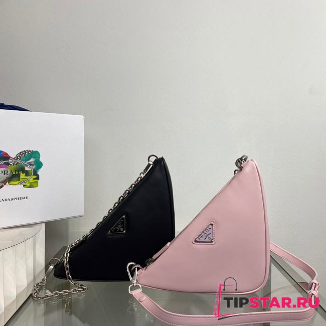 Prada Leather Mini Bag Black/Light Pink 1BC176 Size 23x25x5 cm - 1