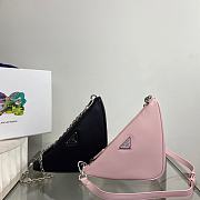 Prada Leather Mini Bag Black/Light Pink 1BC176 Size 23x25x5 cm - 1