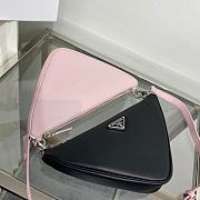 Prada Leather Mini Bag Black/Light Pink 1BC176 Size 23x25x5 cm - 6