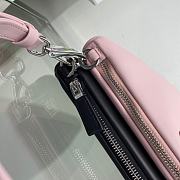 Prada Leather Mini Bag Black/Light Pink 1BC176 Size 23x25x5 cm - 3