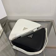 Prada Leather Mini Bag Black/White 1BC176 Size 23x25x5 cm - 5