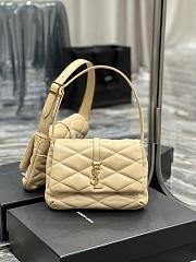 YSL Le 57 Hobo Bag In Quilted Lambskin Cream 698567 Size 24×18×5.5cm - 1