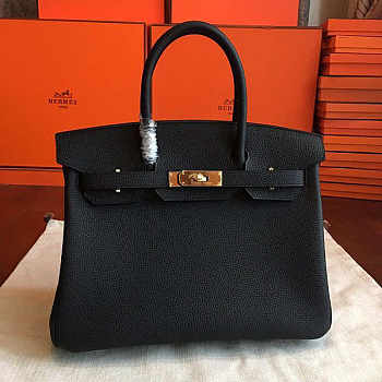 Hermes Birkin Black Togo Leather Size 30x22x16 cm