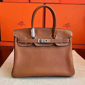 Hermes Birkin Brown Togo Leather Size 30x22x16 cm