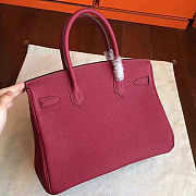 Hermes Birkin Burgundy Togo Leather Size 30x22x16 cm - 5