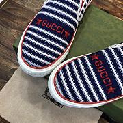 Gucci Tennis 1977 Slip-on Sneaker Blue Stripe - 2