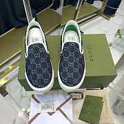 Gucci Tennis 1977 Slip-on Sneaker Dark Blue/White - 1