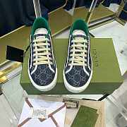 Gucci Tennis 1977 Sneaker Dark Blue/Ivory GG Jacquard Denim - 1