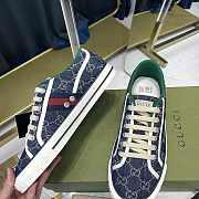 Gucci Tennis 1977 Sneaker Dark Blue/Ivory GG Jacquard Denim - 2