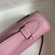 Hermes Kelly Pochette Pink 22 cm - 4
