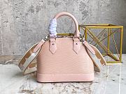 LV Alma BB Ight Pink Epi Leather with Strap Size 23.5x17.5x11.5 cm - 2