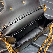 Valentino Locò Small Shoulder Bag In Black Calfskin 20x11x5 cm - 3