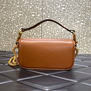 Valentino Locò Small Shoulder Bag In Brown Calfskin 20x11x5 cm - 2
