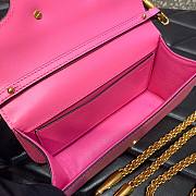 Valentino Locò Small Shoulder Bag In Pink Calfskin 20x11x5 cm - 6