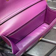 Valentino Locò Small Shoulder Bag In Purple Calfskin 20x11x5 cm - 2