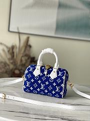 LV SPEEDY BANDOULIÈRE 20 Blue Monogram Jacquard Velvet M20751 - 1