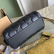 Gucci GG Matelassé Leather Mini Bag ‎Black 702251 Size 19×13×11cm - 2