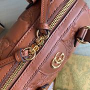 Gucci GG Matelassé Leather Mini Bag ‎Brown 702251 Size 19×13×11cm - 3