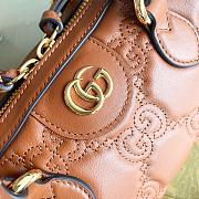 Gucci GG Matelassé Leather Mini Bag ‎Brown 702251 Size 19×13×11cm - 2