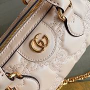 Gucci GG Matelassé Leather Mini Bag ‎Beige 702251 Size 19×13×11cm - 2