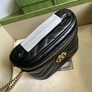 GG Marmont Mini Top Handle Bag Black 699515 Size 16x10.5x5.5cm - 4