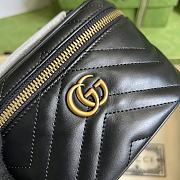 GG Marmont Mini Top Handle Bag Black 699515 Size 16x10.5x5.5cm - 6