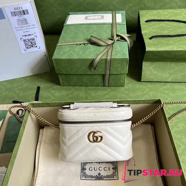 GG Marmont Mini Top Handle Bag White 699515 Size 16x10.5x5.5cm - 1