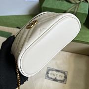 GG Marmont Mini Top Handle Bag White 699515 Size 16x10.5x5.5cm - 6