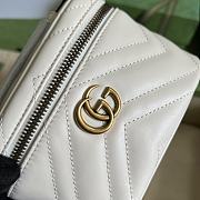 GG Marmont Mini Top Handle Bag White 699515 Size 16x10.5x5.5cm - 3