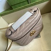 GG Marmont Mini Top Handle Bag Dusty Pink 699515 Size 16x10.5x5.5cm - 6