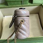 GG Marmont Mini Top Handle Bag Dusty Pink 699515 Size 16x10.5x5.5cm - 4