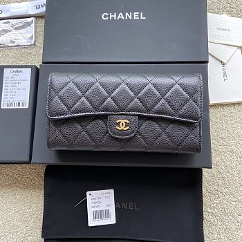 Chanel Classic Flap Wallet Golden Hardware Size 19×10.5×3 cm