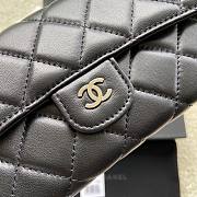 Chanel Classic Long Flap Wallet Smooth Leather Silver Hardware A80758 19 cm - 2